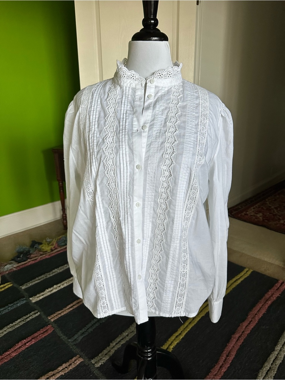 Quince Organic Cotton Voile Lace Blouse